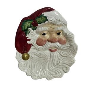Fitz & Floyd Holiday Santa Canape Plate Serving Plate